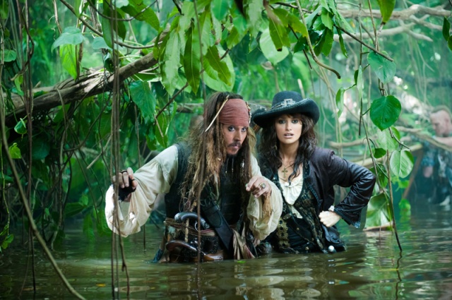 Johnny Depp and Penelope Cruz in Pirates of the Caribbean: On Stranger Tides